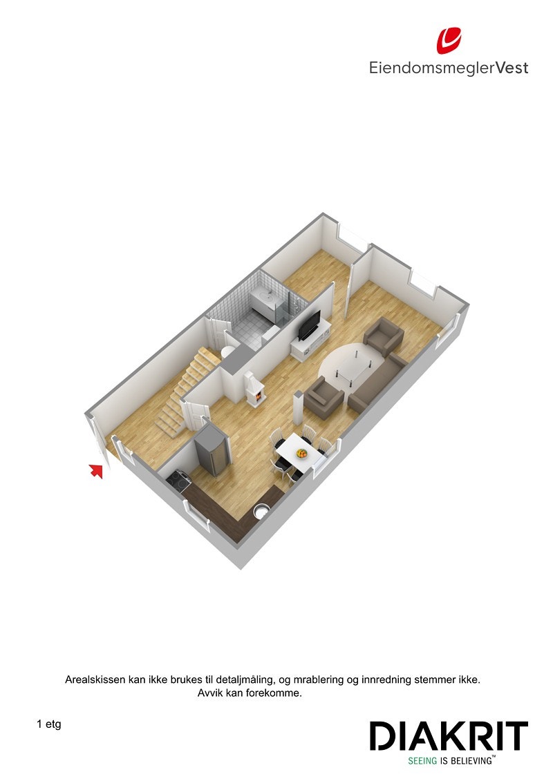 Plantegning 3D Galleribilde