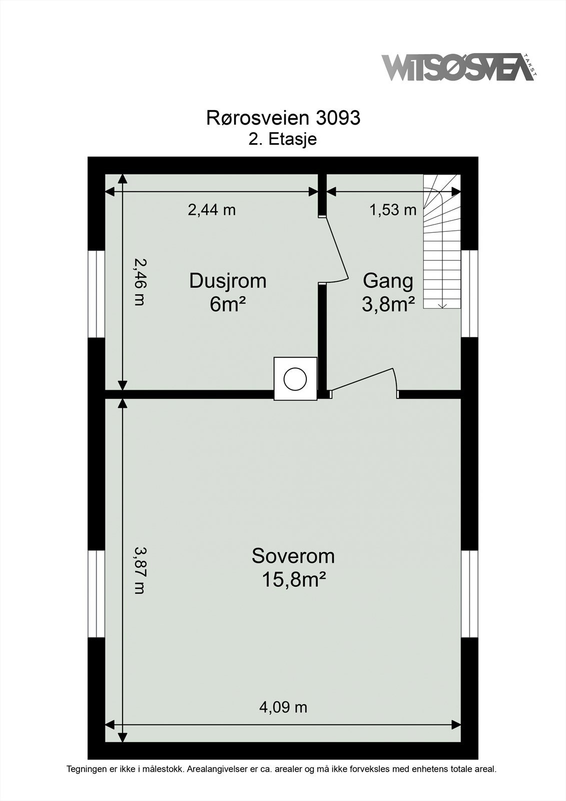 Planskisse andre etasje. Galleribilde