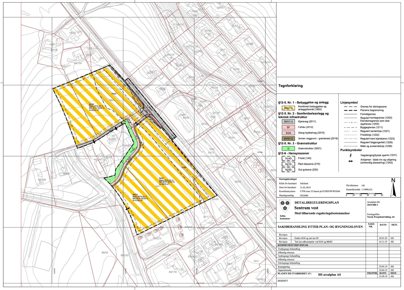 Tomteareal er ca. 18 000 m² som kan bebygges med ca. 5 000 m² BTA Galleribilde