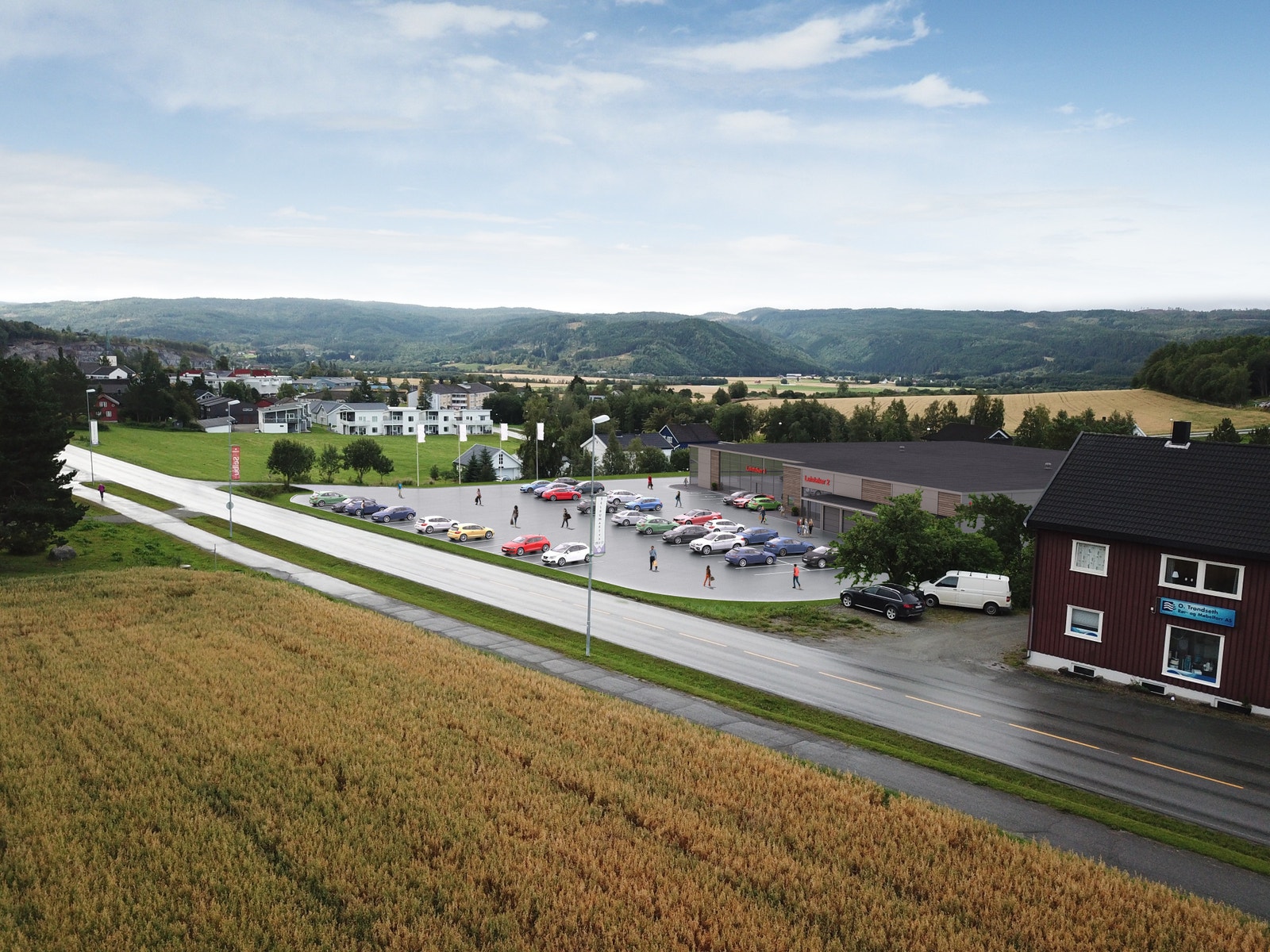 ÅDT på Selbuvegen gjennom sentrum er 1 800. Galleribilde