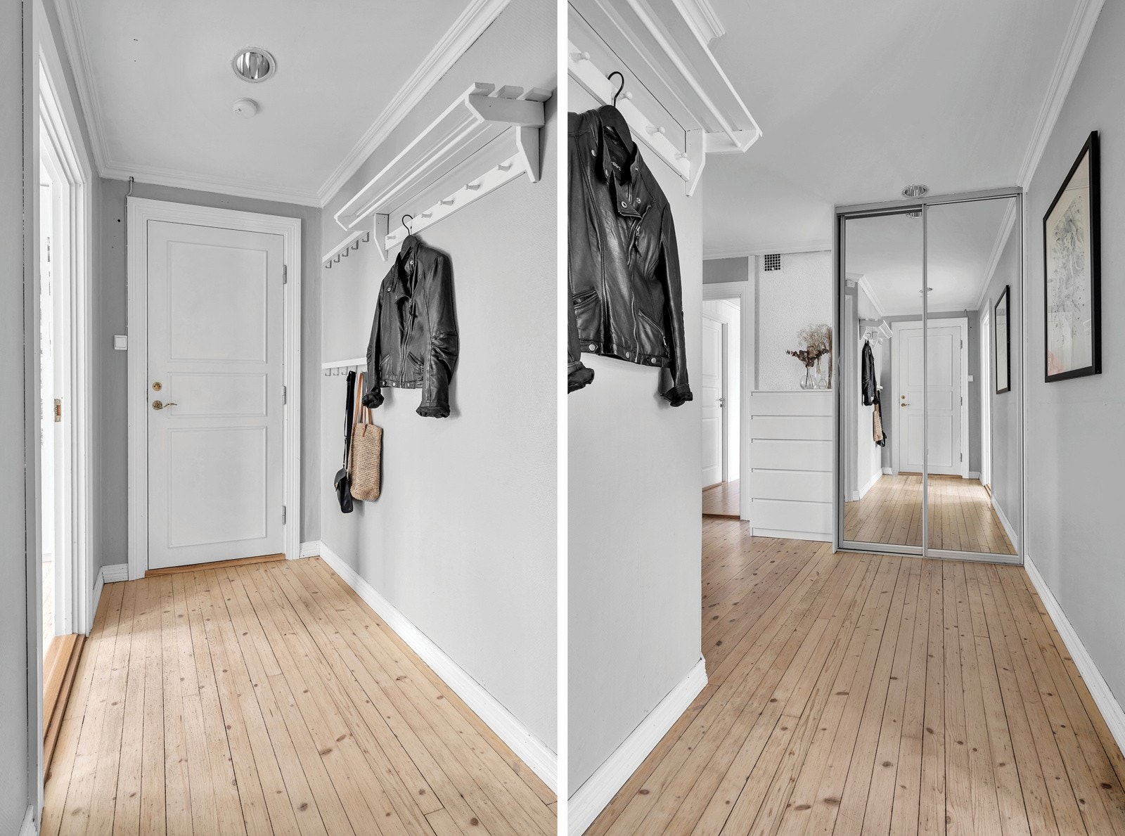 Entré med branndør og plass til tøyoppheng Galleribilde