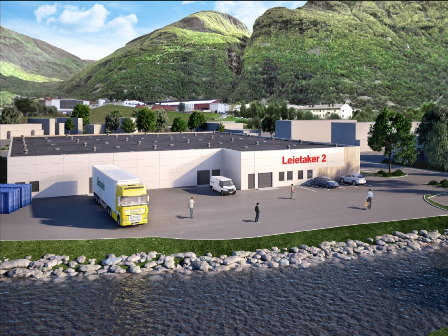 Flyfoto fra vest. Galleribilde