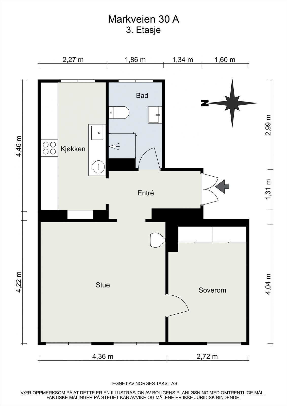 Markveien 30 A - 3. Etasje - 2D Floor Plan (1).jpg Galleribilde