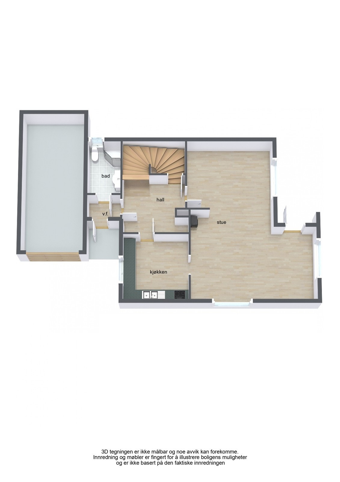 Plantegning 1.etg. Galleribilde