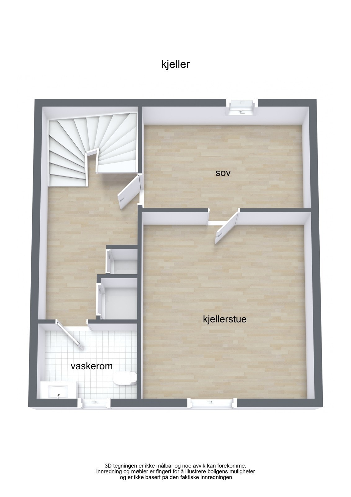 Plantegning - kjeller. Galleribilde