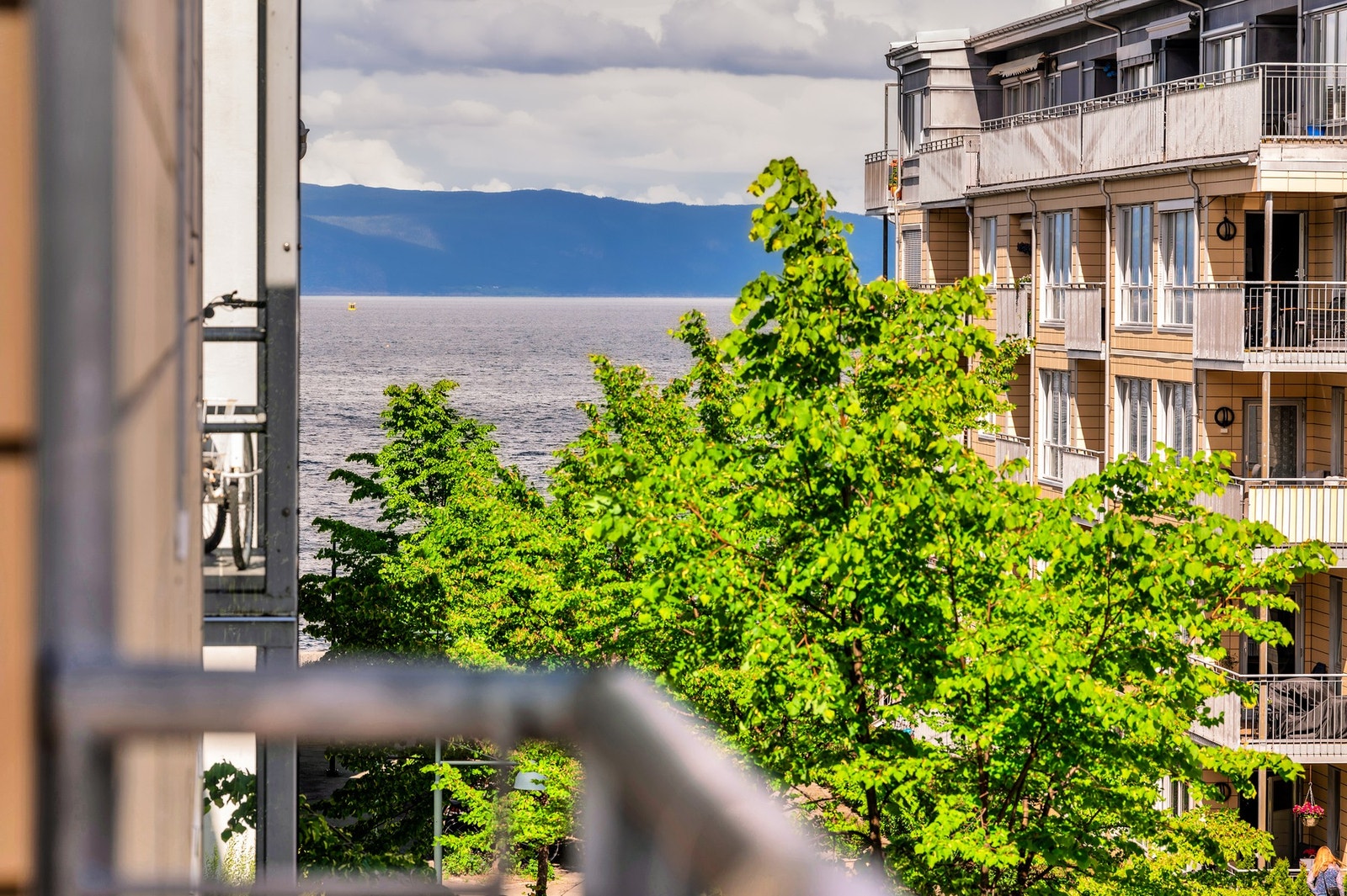 Her har man utsikt mot Trondheimsfjorden og Fosenalpene. Galleribilde