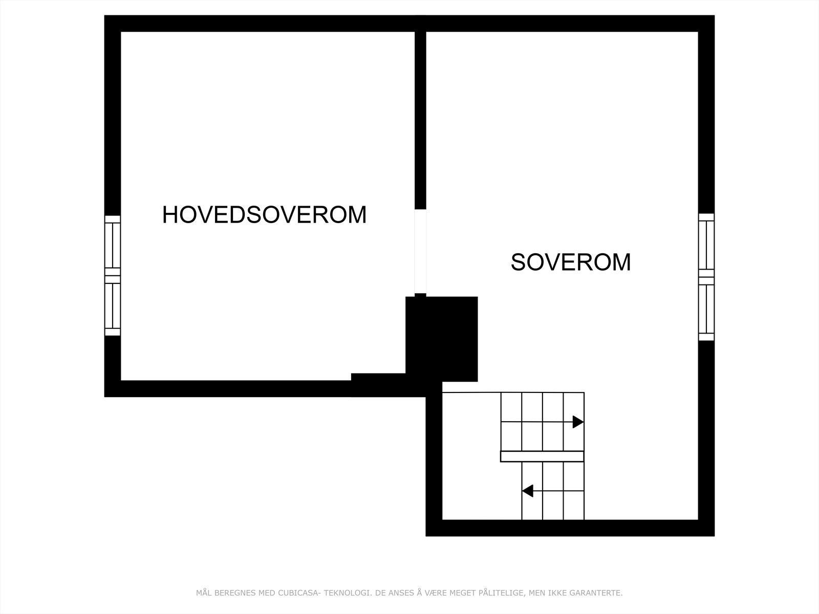 Plantegning loftsetasje. Galleribilde