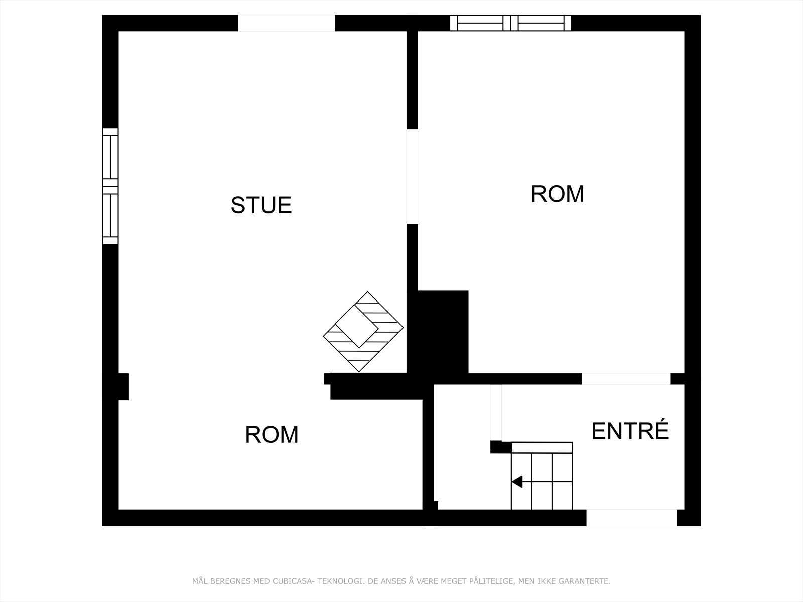Plantegning 1. etasje Galleribilde