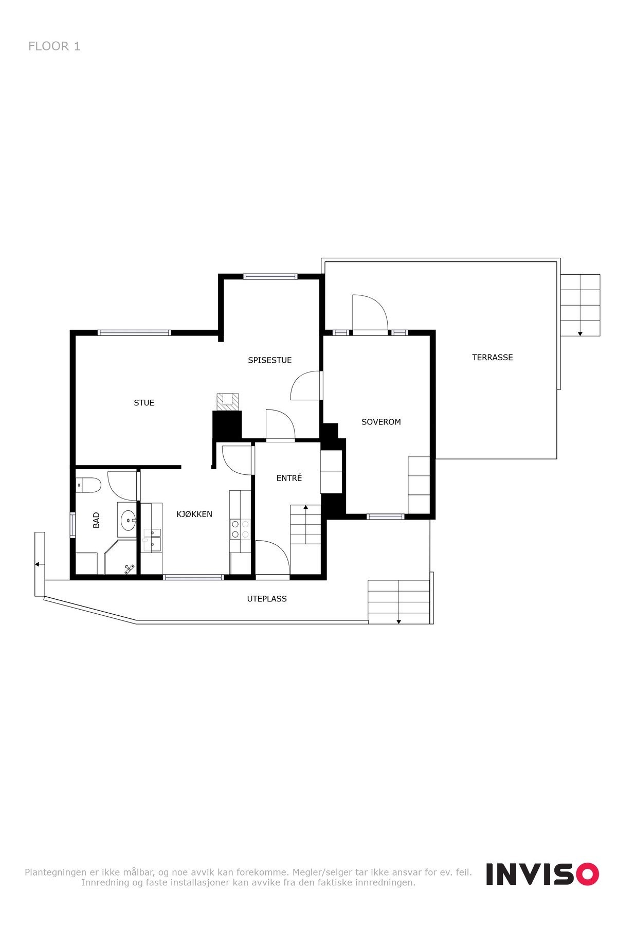 Plantegning - Hovedetasje. Galleribilde