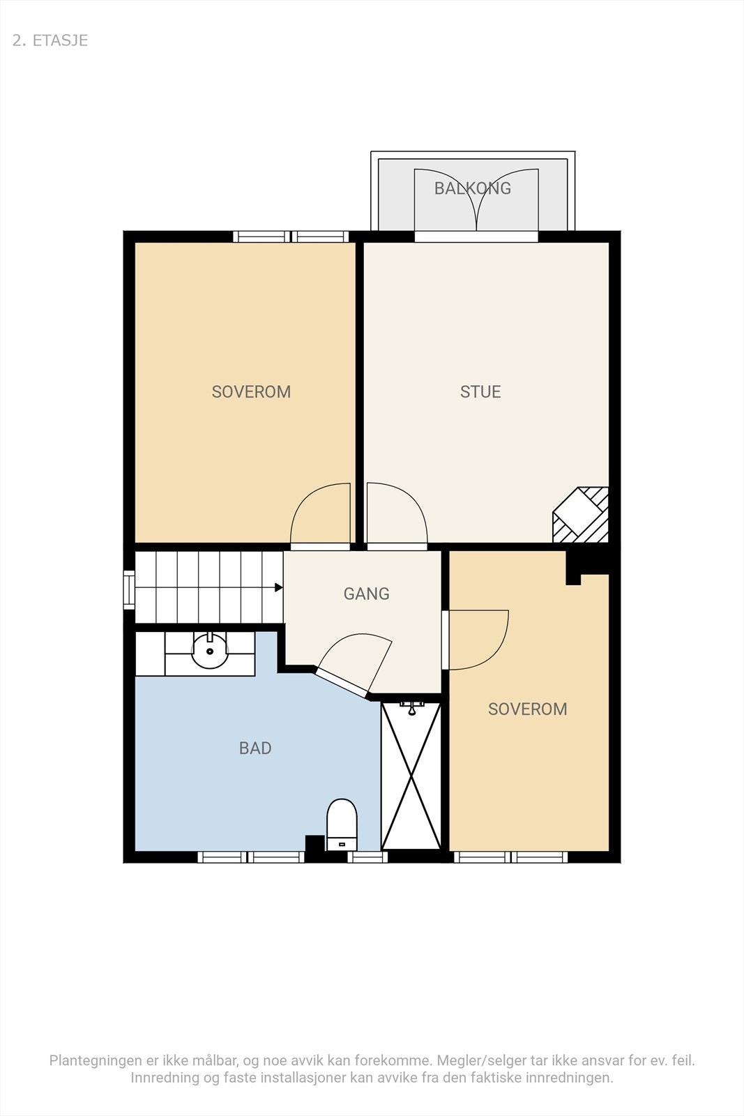 Plantegning av andre etasje Galleribilde