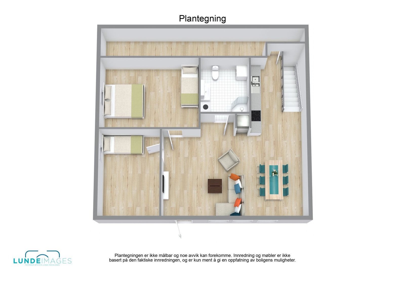 Plantegning 3D - ikke målbar Galleribilde