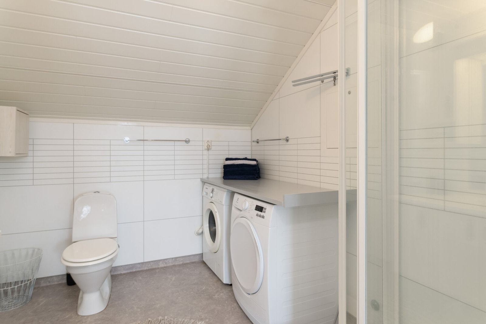 Rommet har opplegg for vaskemaskin Galleribilde