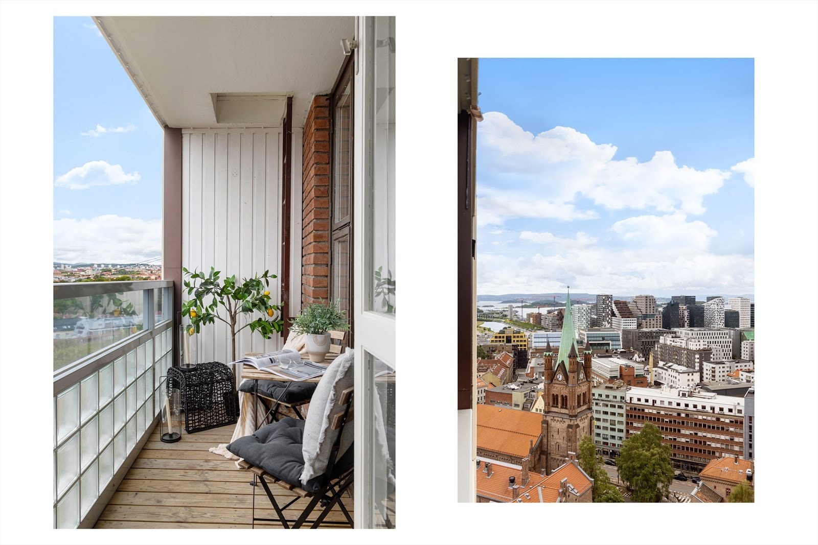 - Balkong ligger uskjermet til. Dette er et perfekt sted for å nyte solen, utsikten og frisk luft - Galleribilde
