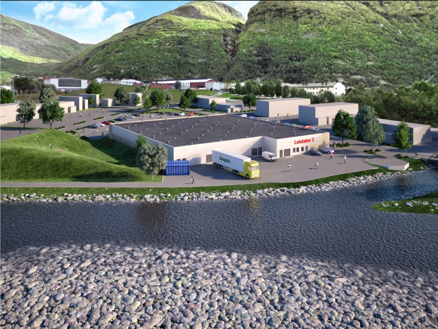 Flyfoto fra vest. Galleribilde