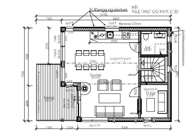 Plantegning u.etg. Galleribilde