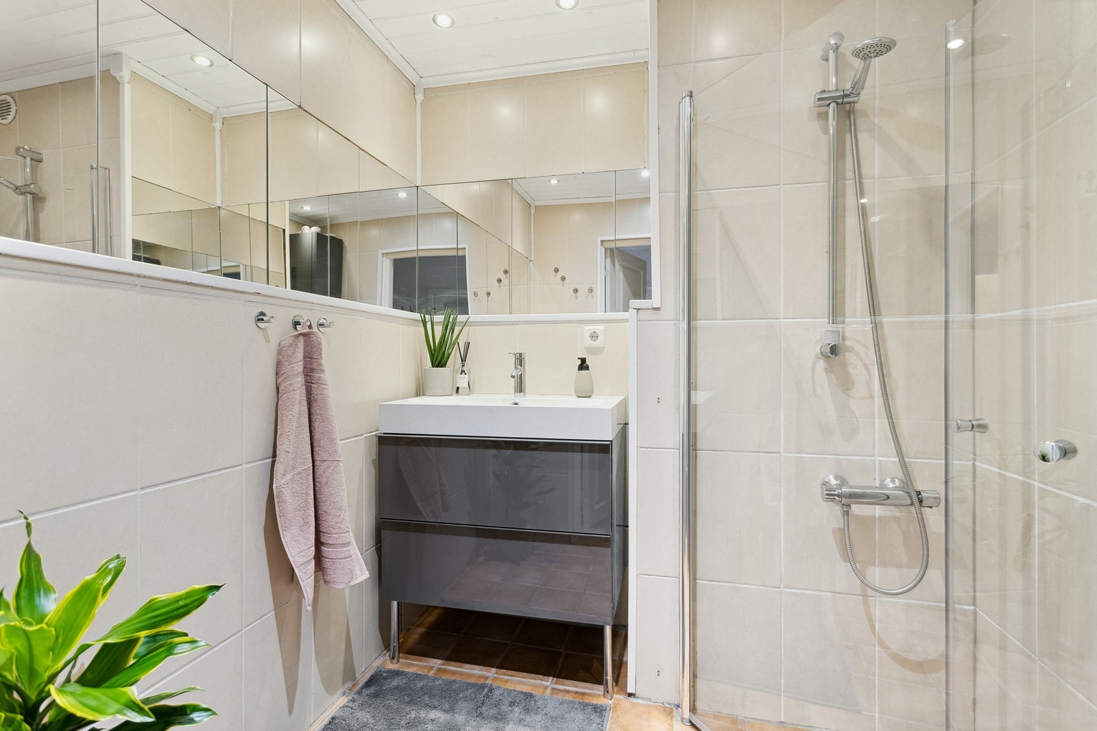 Badet er oppmålt til 3,5 kvm. Galleribilde