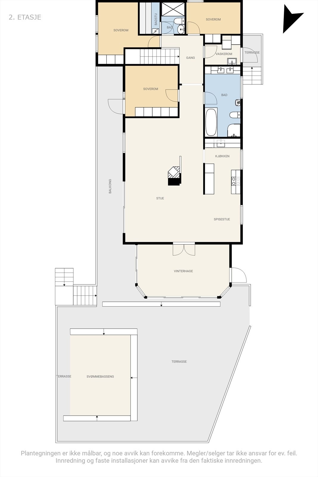 Plantegning 1. etasje Galleribilde