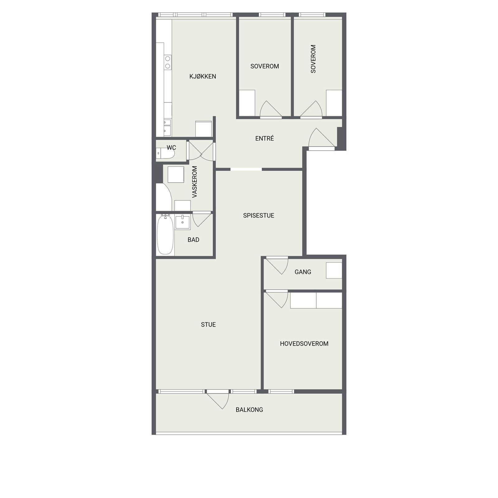 Plantegning. Kontakt megler ved spørsmål eller ønske om privatvisning. Galleribilde