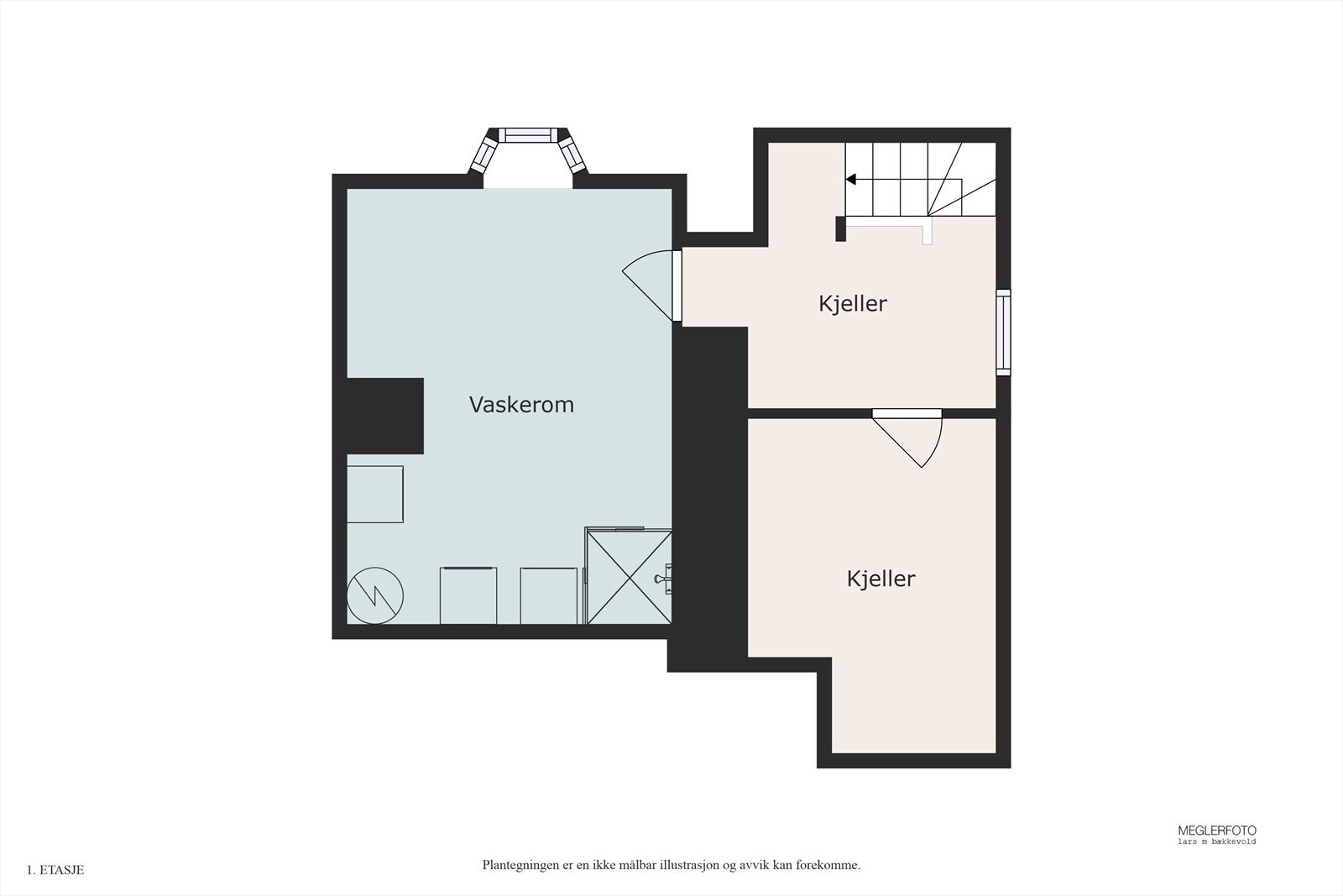 Planskisse kjeller. Galleribilde