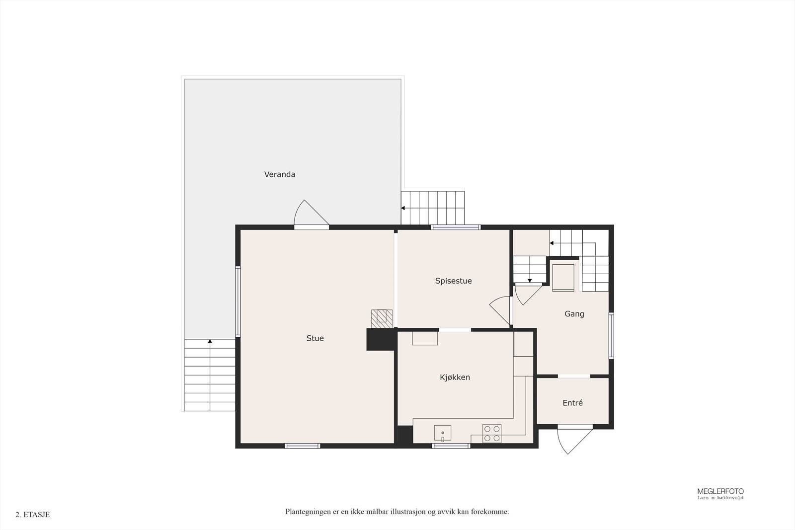Planskisse hovedetasje. Galleribilde