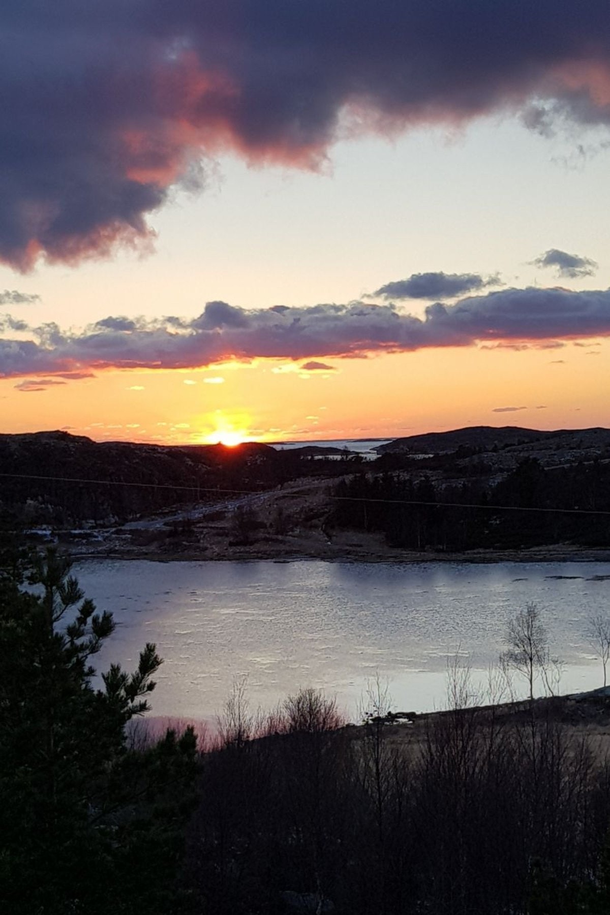 Selgers bilde av solnedgang Galleribilde