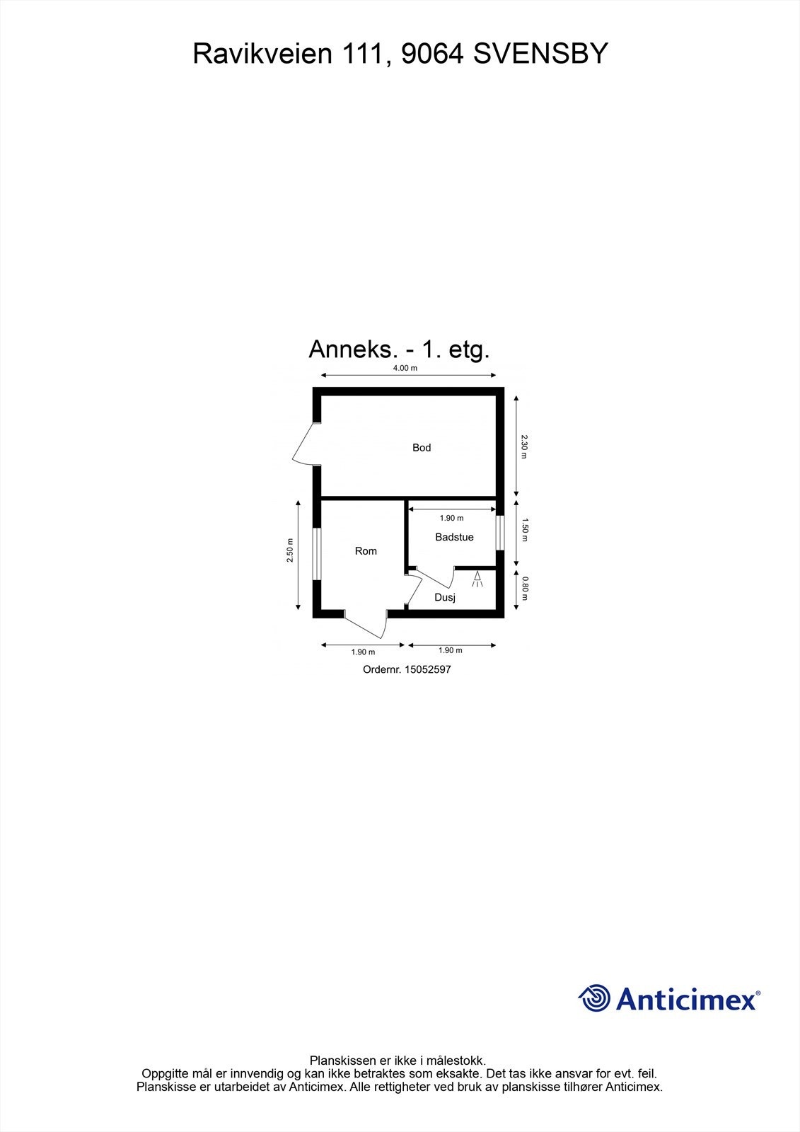 Anneks med sauna, dusjrom, rom (brukt som gjesterom) og bod Galleribilde