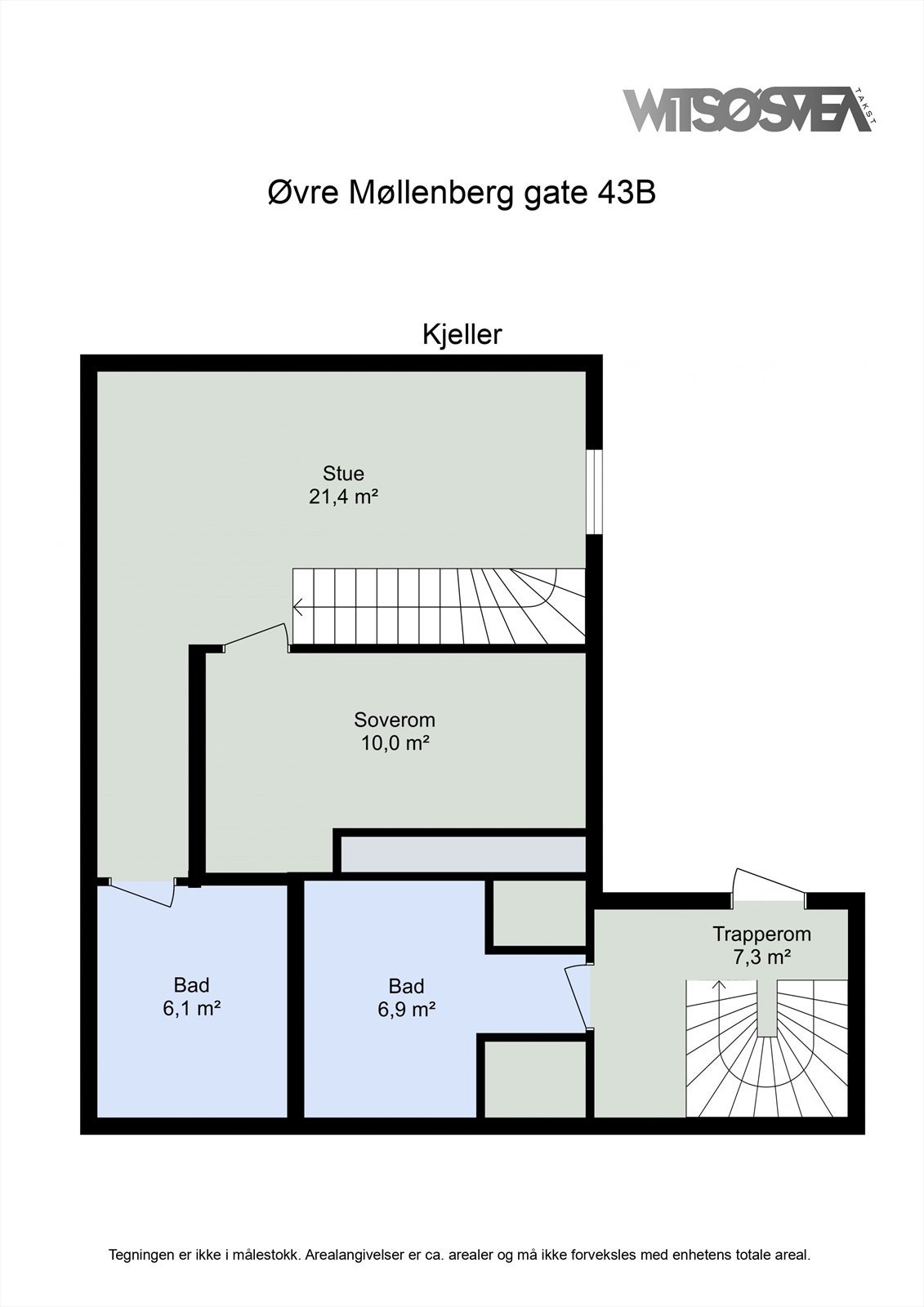 Planskisse kjeller. Galleribilde