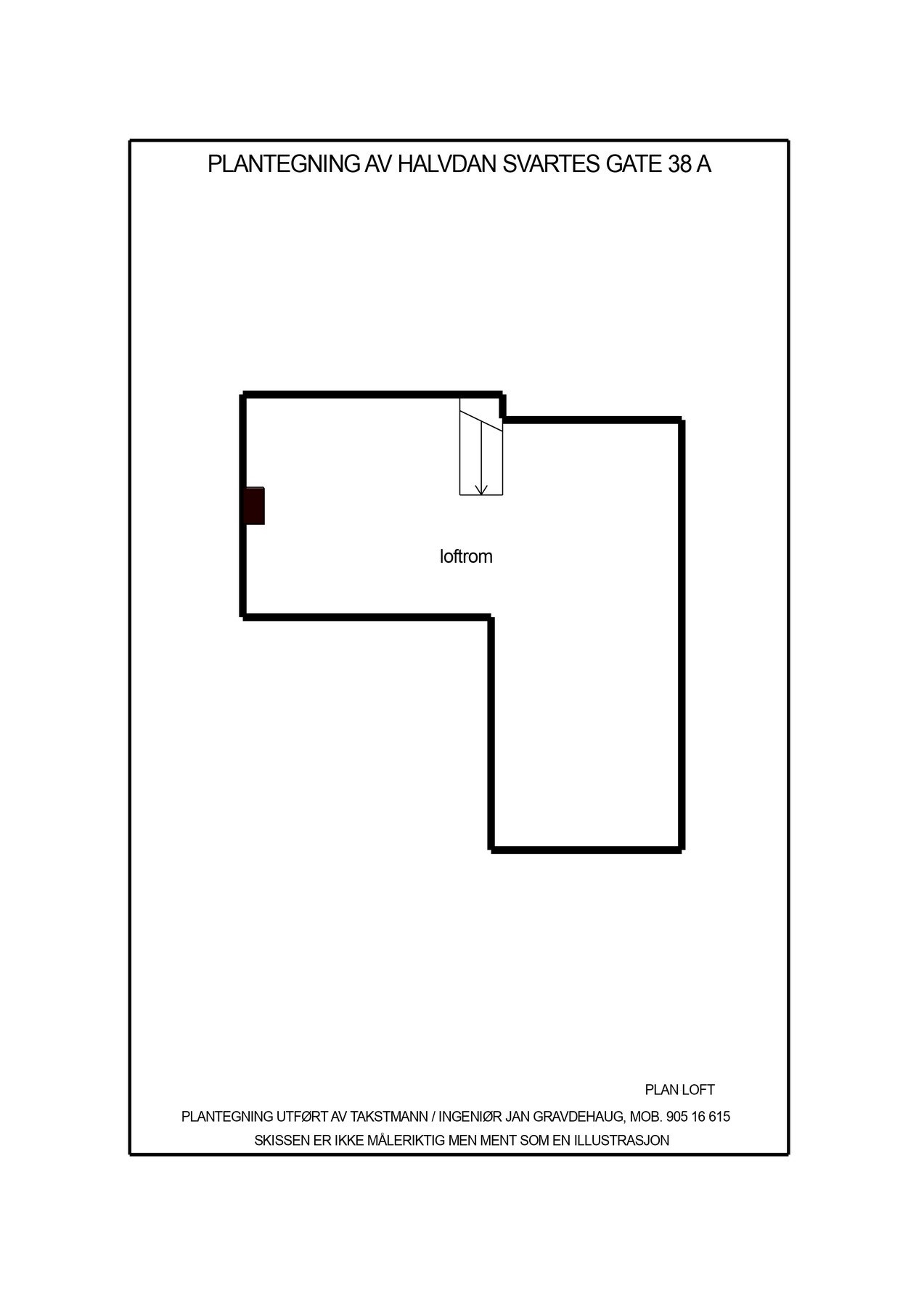 Plantegning loft Galleribilde