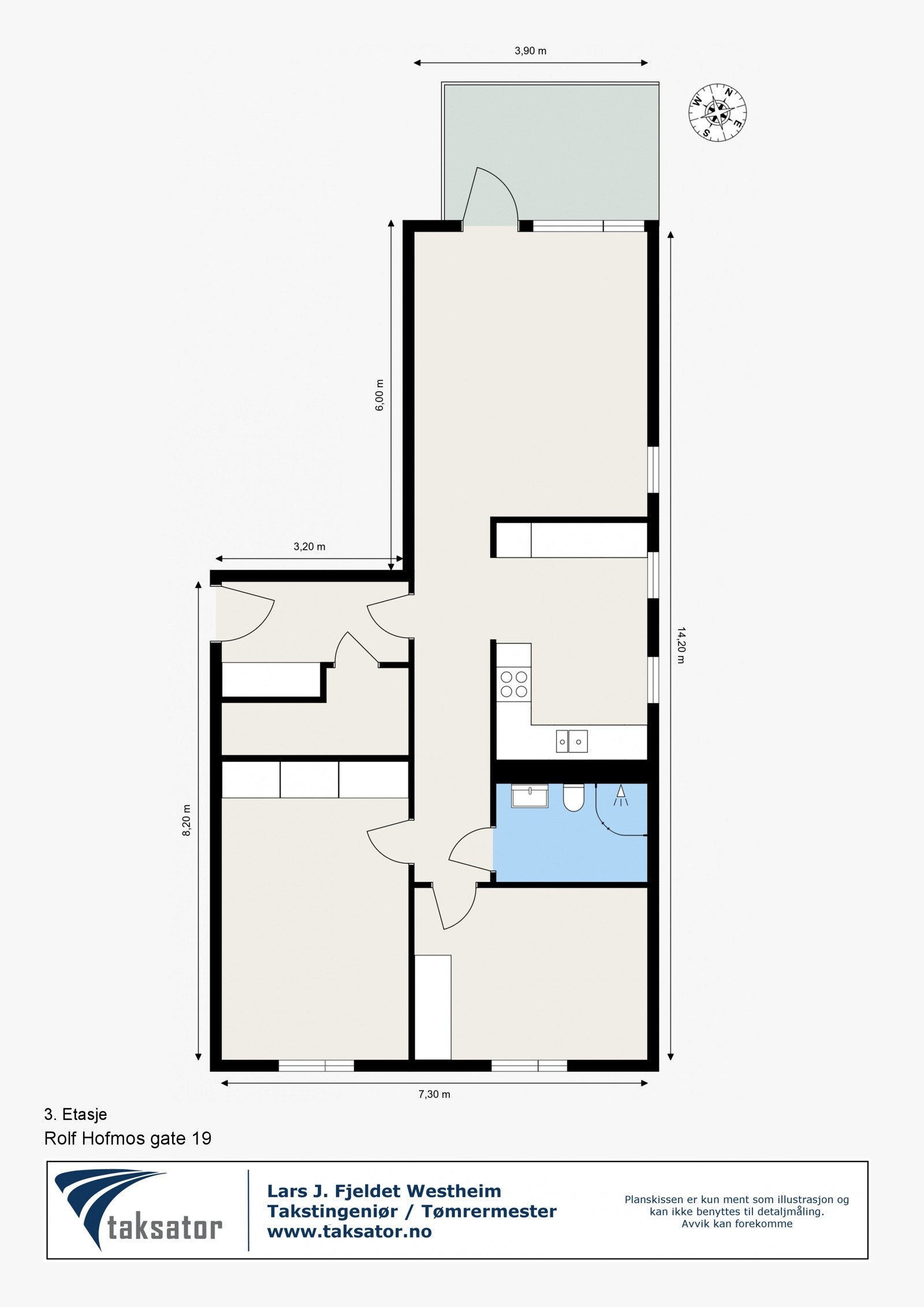 Plantegning 3. etasje. Galleribilde