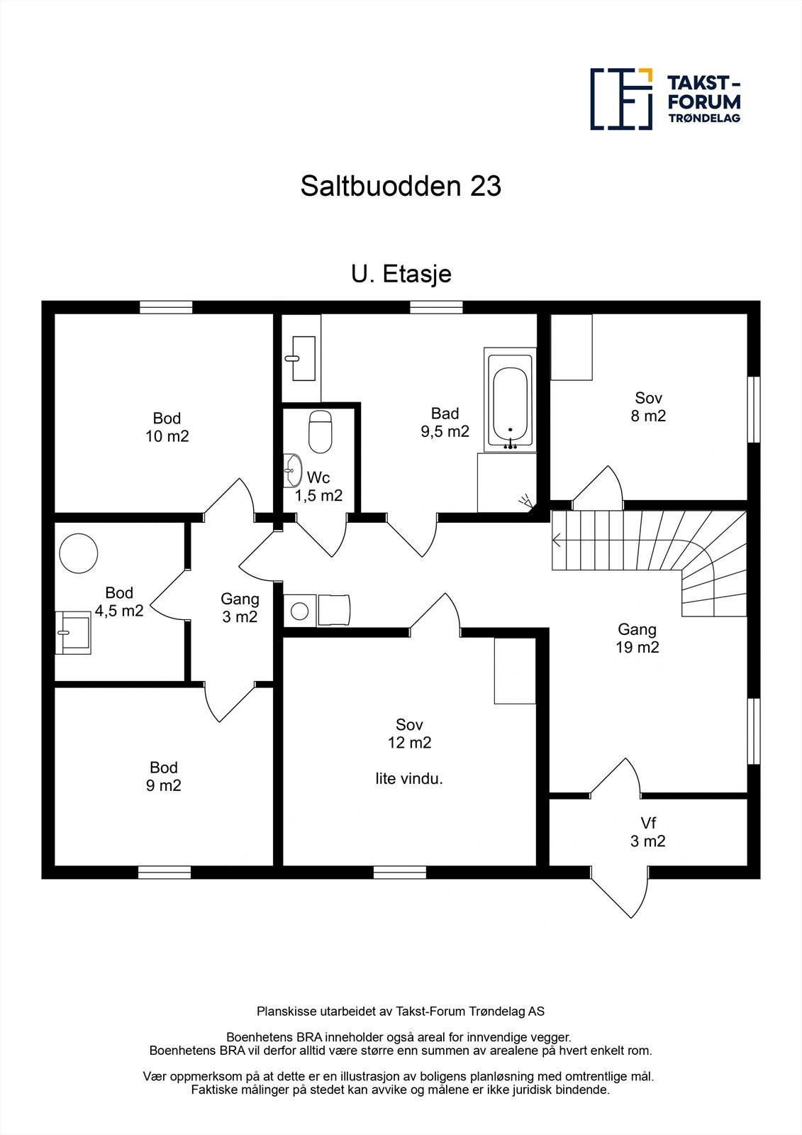 Planskisse underetasje Galleribilde