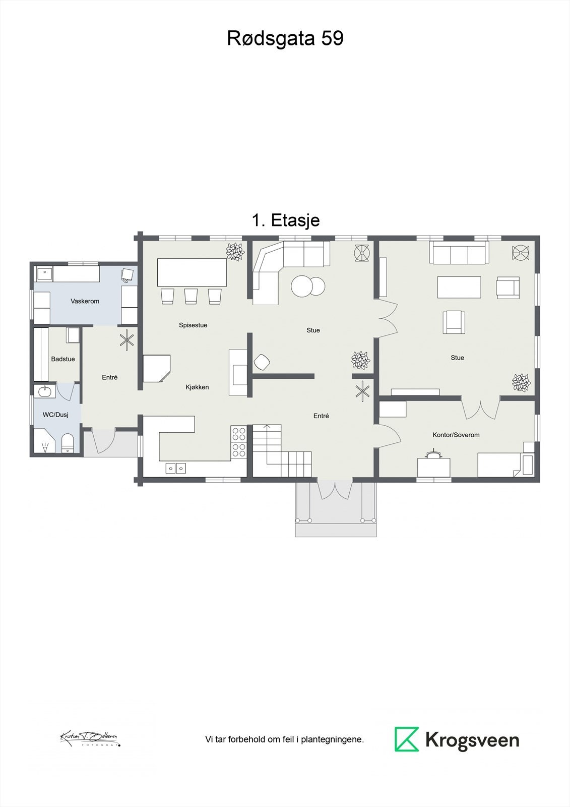 Planskisse 1. etasje. Galleribilde