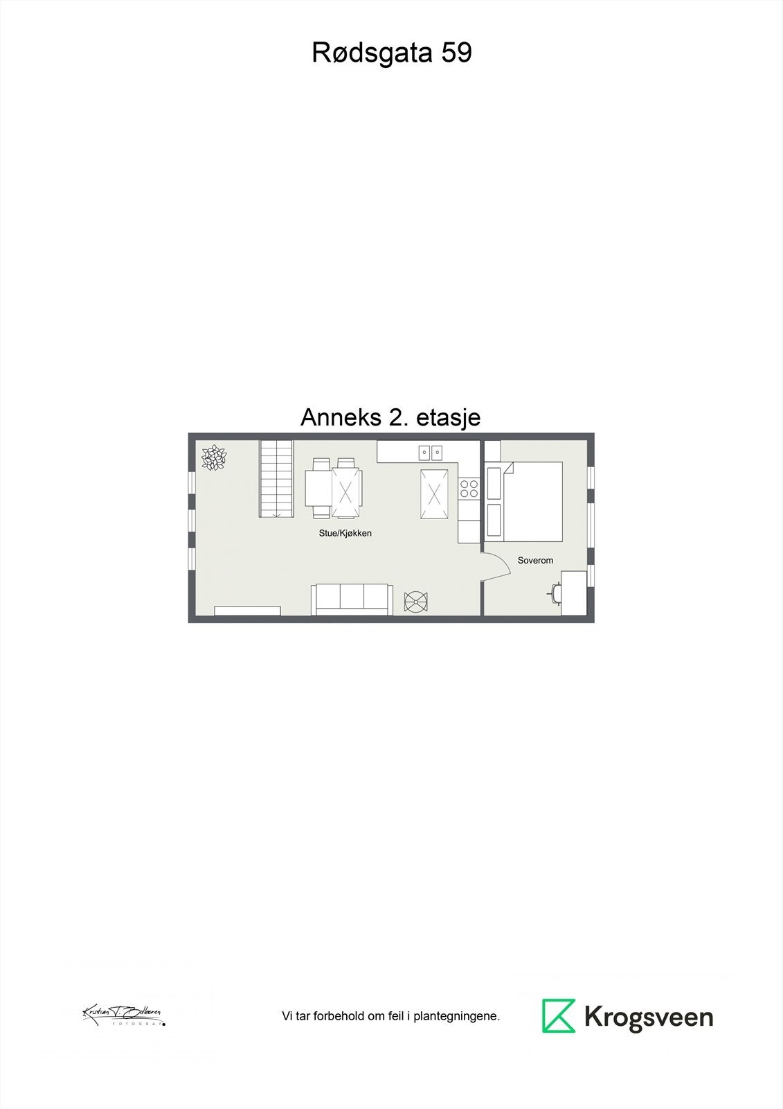 Planskisse 2. etasje anneks/garasje. Galleribilde