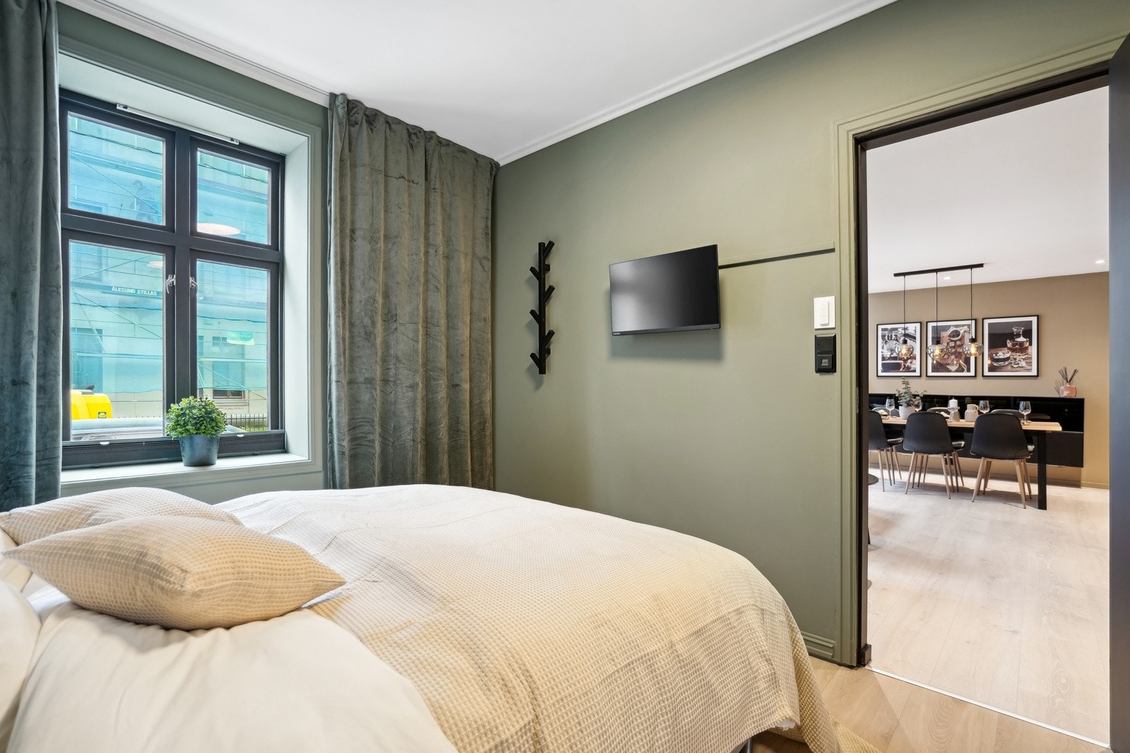 Hovedsoverommet ligger i tilknytning til stuen. Galleribilde