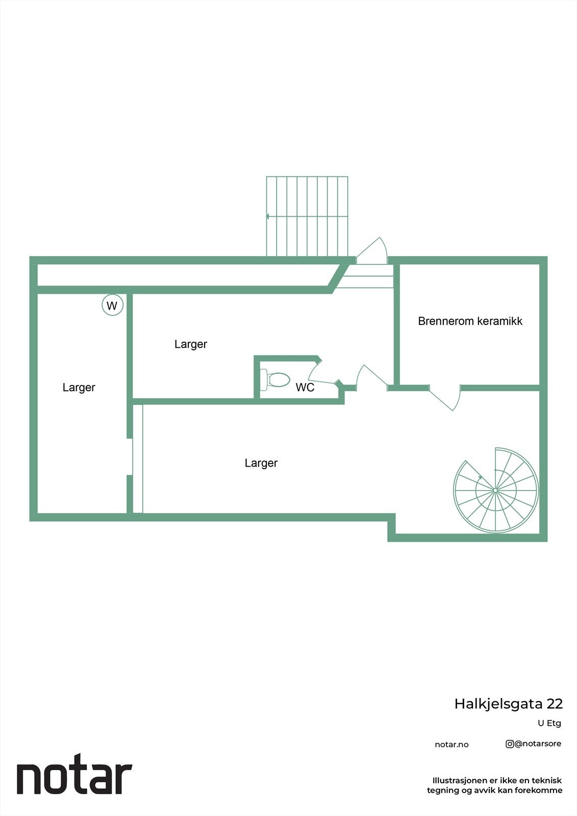 Plantegning underetasje Galleribilde