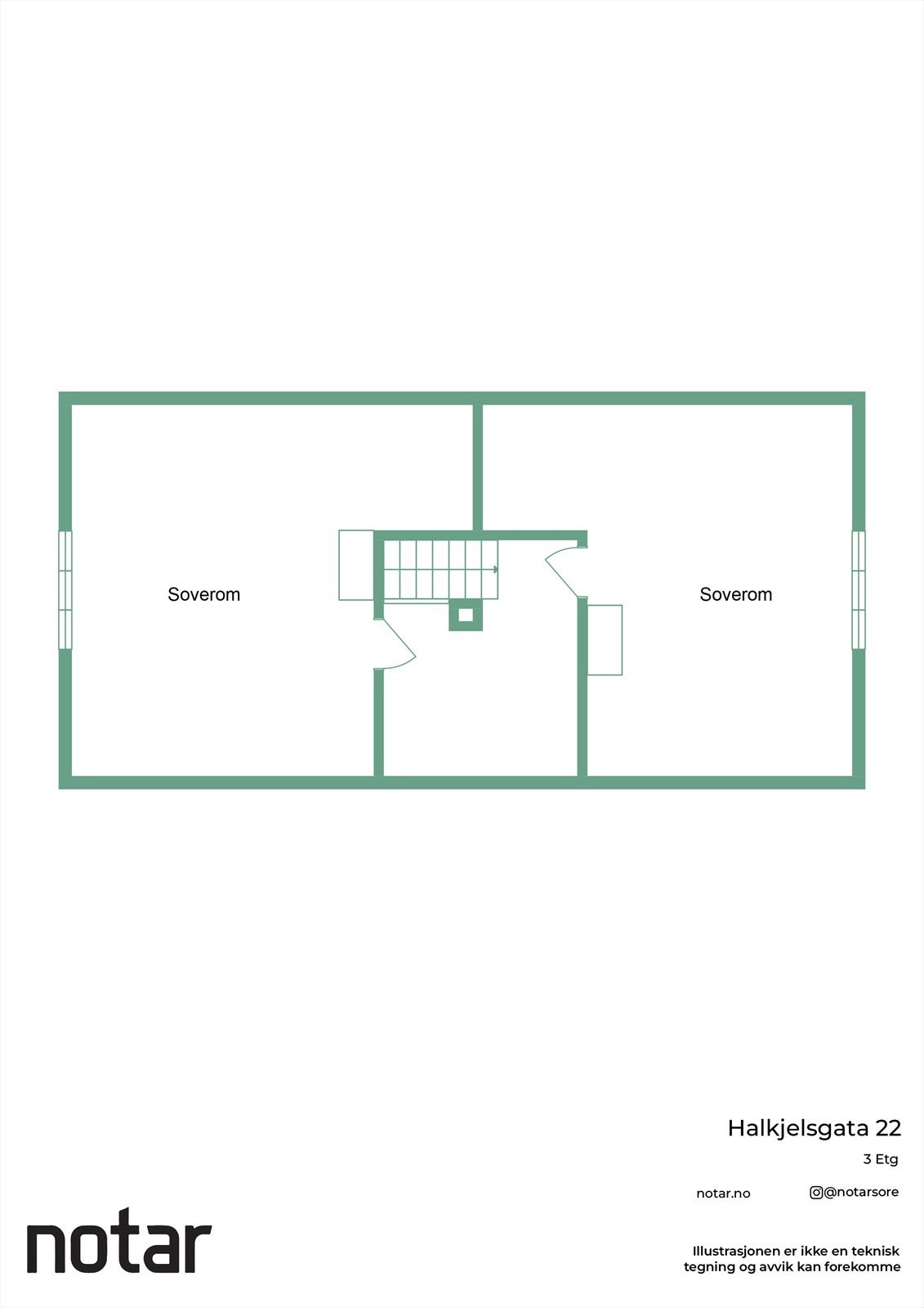 Plantegning loftsetasje Galleribilde