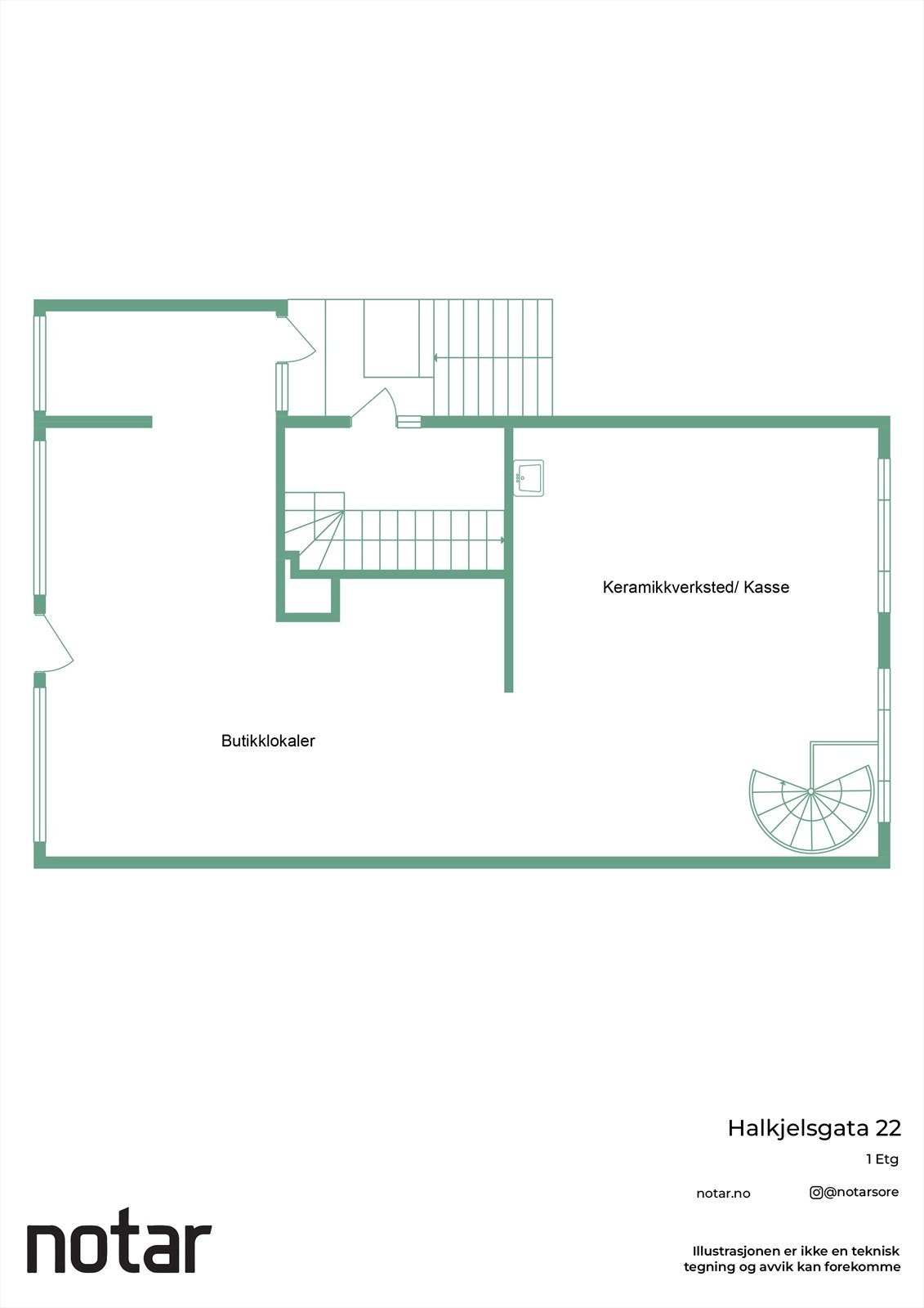 Plantegning første etasje Galleribilde