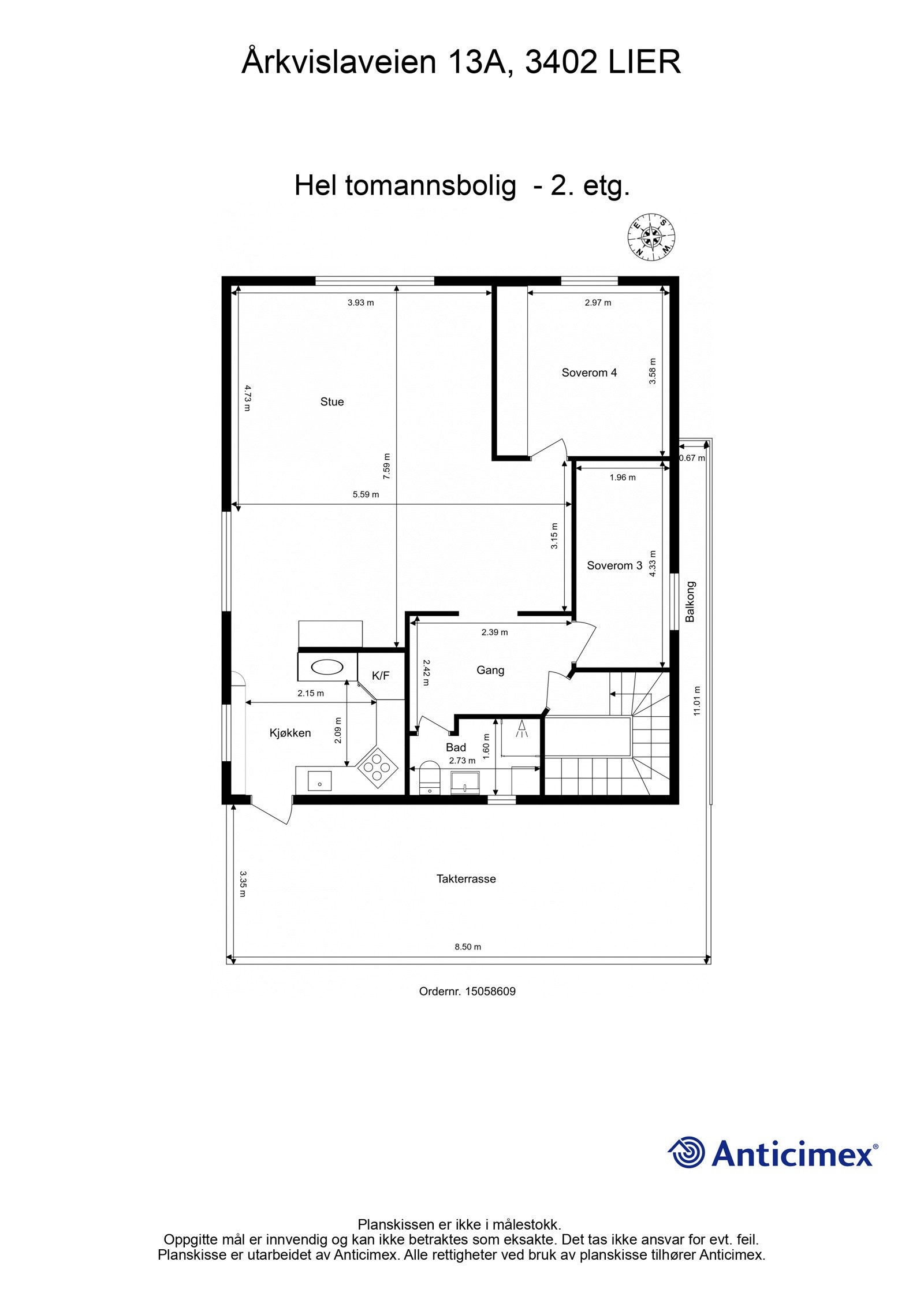 Plantegning - 2. etasje. Galleribilde