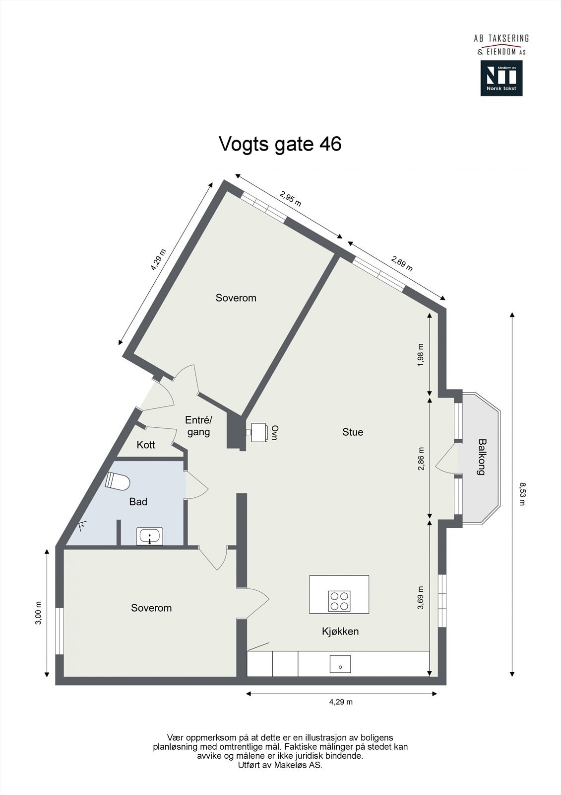 Det er en eksepsjonelt god og gjennomgående planløsning Galleribilde