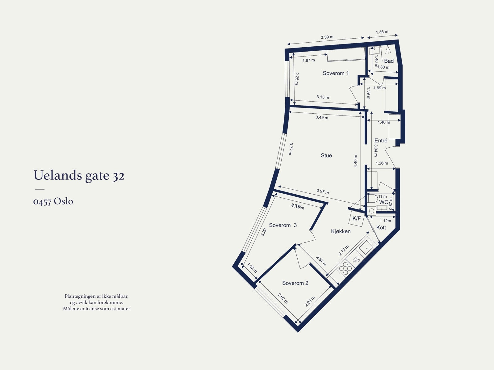 Plantegning | Uelands gate 32 Galleribilde