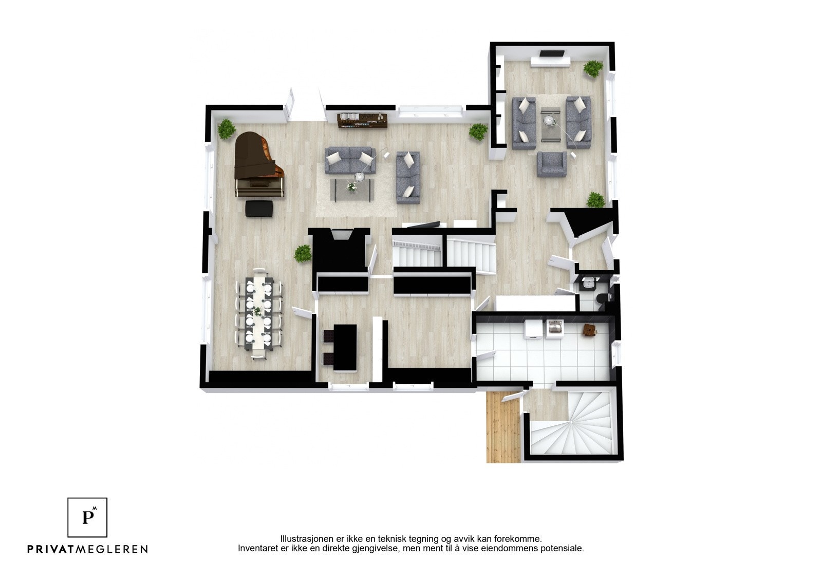 Floorplan letterhead - Krosseren 9 - Level 1 - 3D Floor Plan Galleribilde