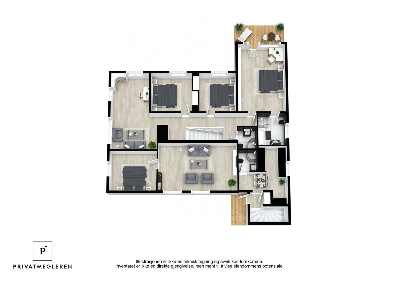 Floorplan letterhead - Krosseren 9 - Level 2 - 3D Floor Plan Galleribilde