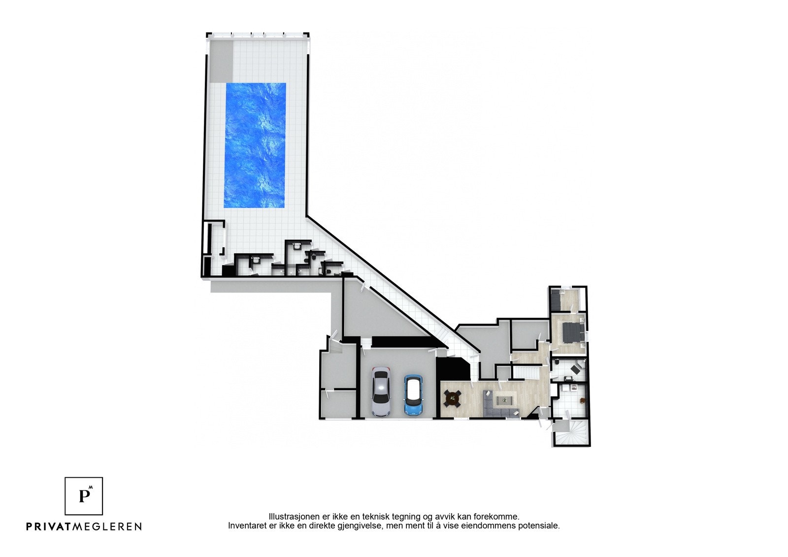 Floorplan letterhead - Krosseren 9 - Level 3 - 3D Floor Plan-kopi Galleribilde