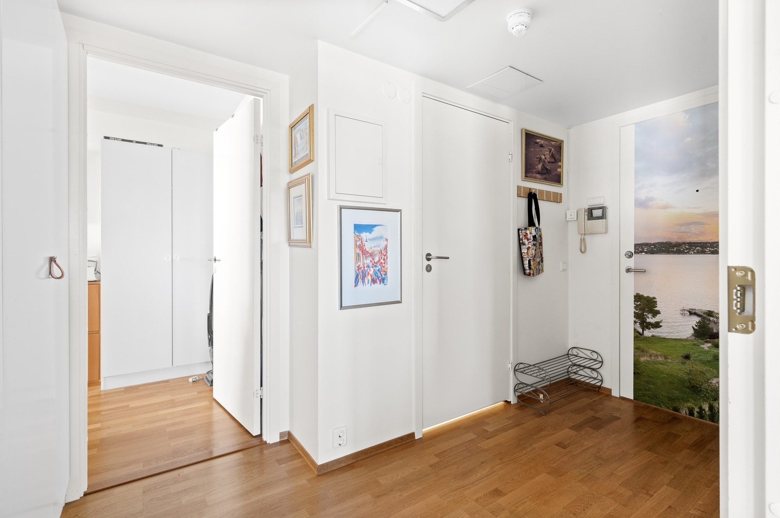 Fra entréen er det videre adkomst til samtlige rom som underbygger den gode planløsningen. Galleribilde
