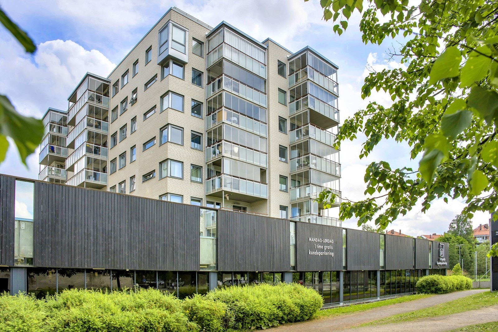 Eiendommen er seksjonert og borettslaget utgjør seksjon 1 i sameiet. Seksjon 2 eies av næring (Hasle torg nærsenter). Fellesområde opparbeidet med blant annet hellebelagte arealer, sittebenker, lekeapparater, plenarealer og diverse beplantning. Galleribilde