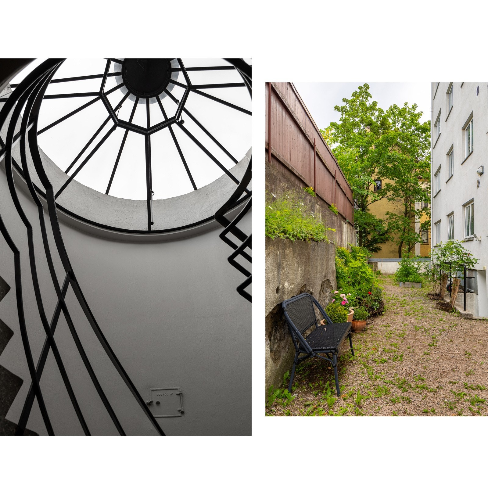 Sykkelparkering finnes i låst bakgård. Galleribilde