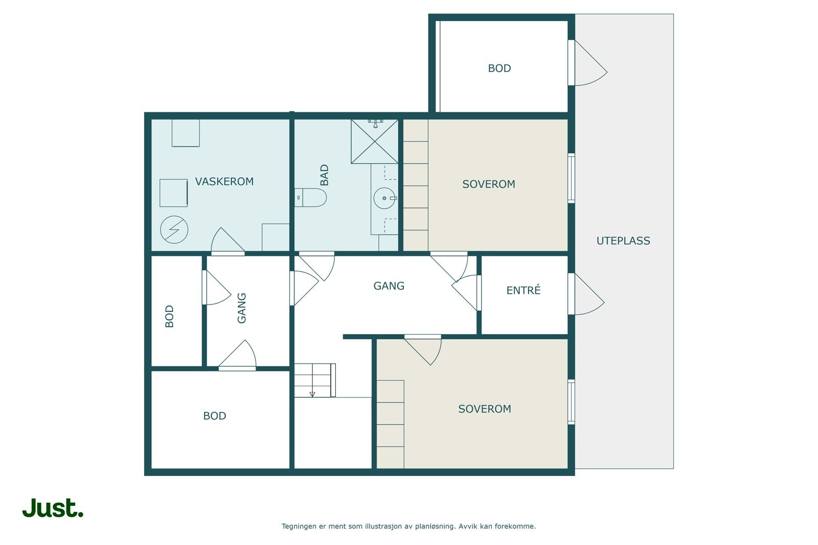 Planskisse kjeller. Galleribilde