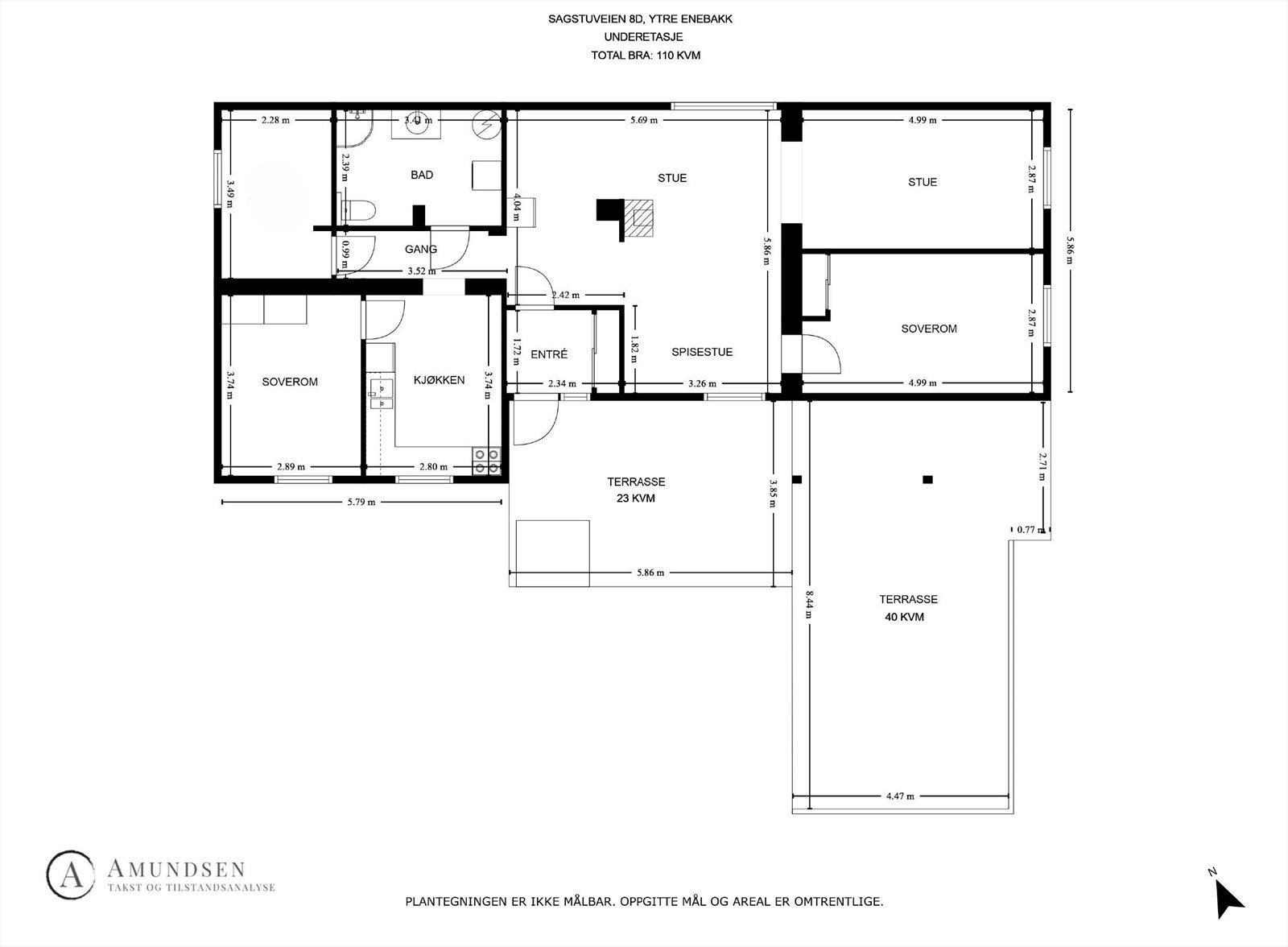 Underetasje - planløsningen er nylig endret og det er satt inn en innvendig trapp mellom etasjene som går ned i trapperom ved stuen. Galleribilde