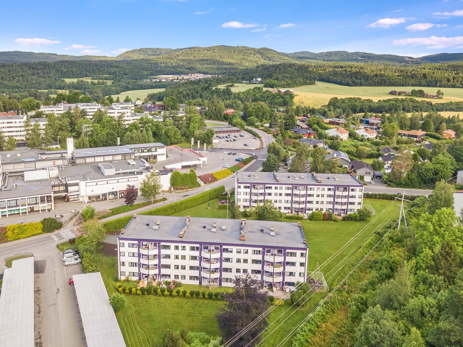 Oversiktsbilde over borettslaget og nærområdet Galleribilde