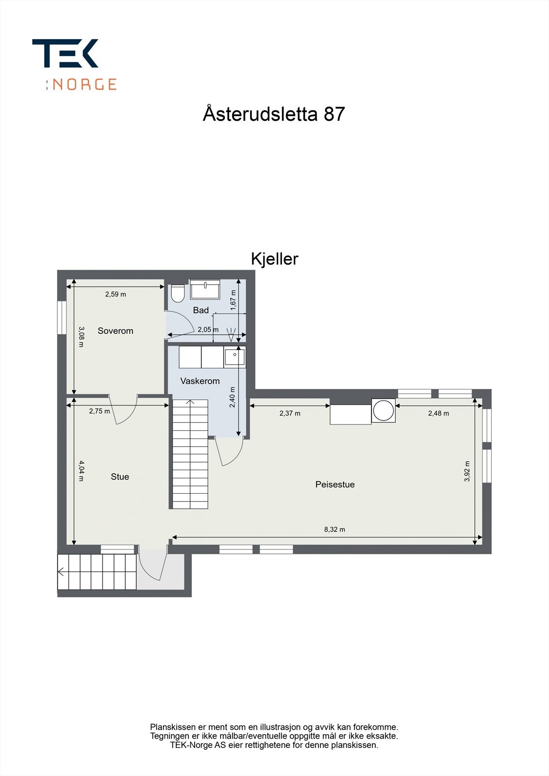 Plantegning kjeller Galleribilde