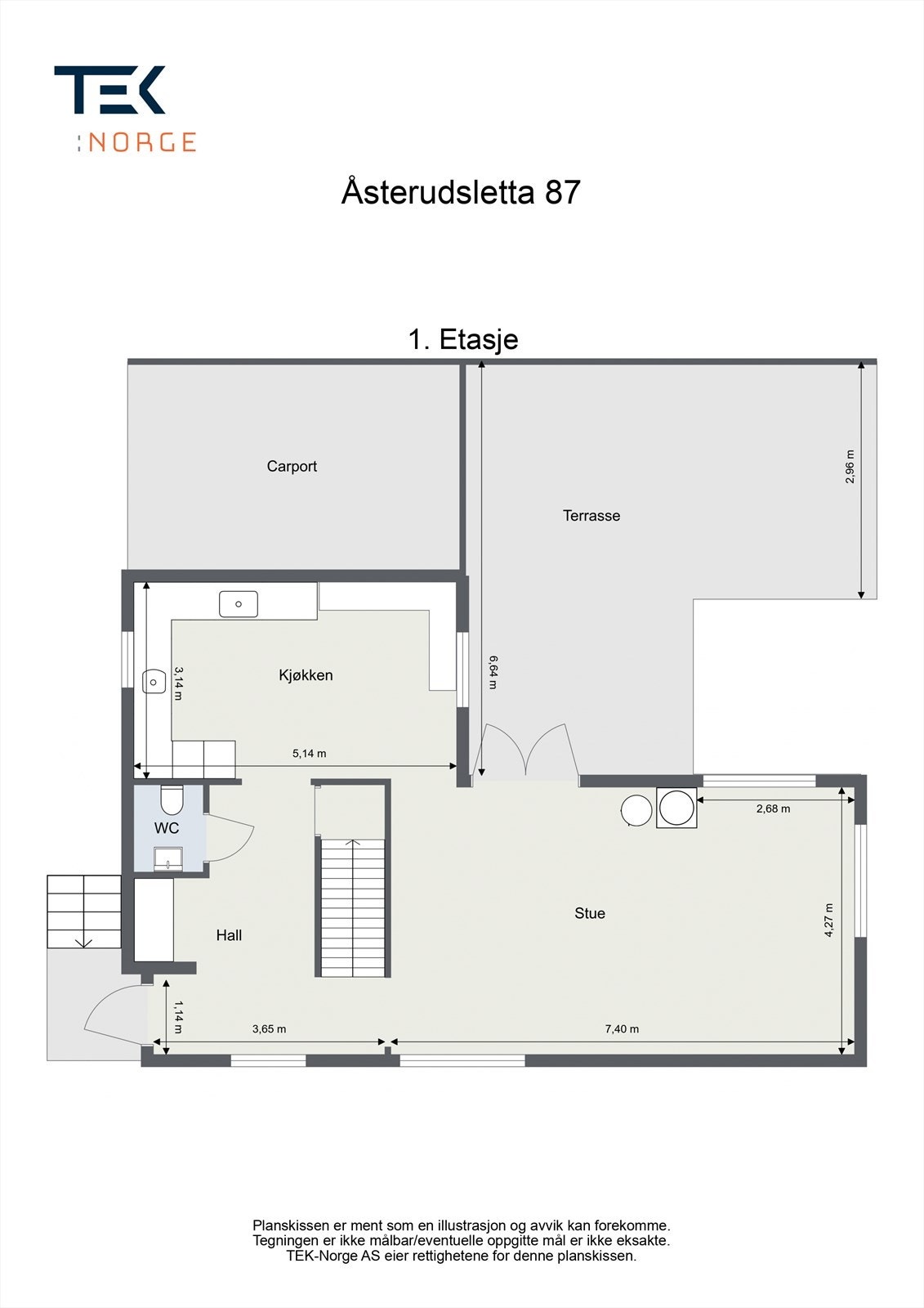 Plantegning 1.etasje Galleribilde